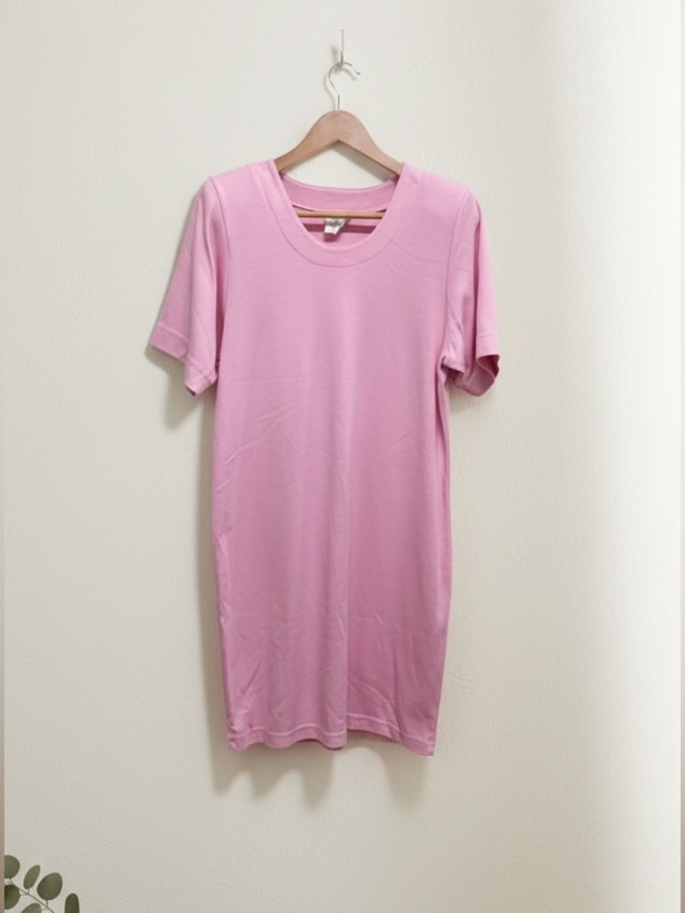 Weekenders Retro 80s/90s Pink Padded Shoulder T-Shirt Dress Size S